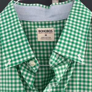Bonobos Men's Green Gingham Shirt